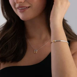 Astley Clarke Aurora 18ct Yellow Gold Vermeil and Silver Bangle