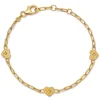 Astley Clarke Biography 18ct Yellow Gold Vermeil White Sapphire Heart Station Bracelet