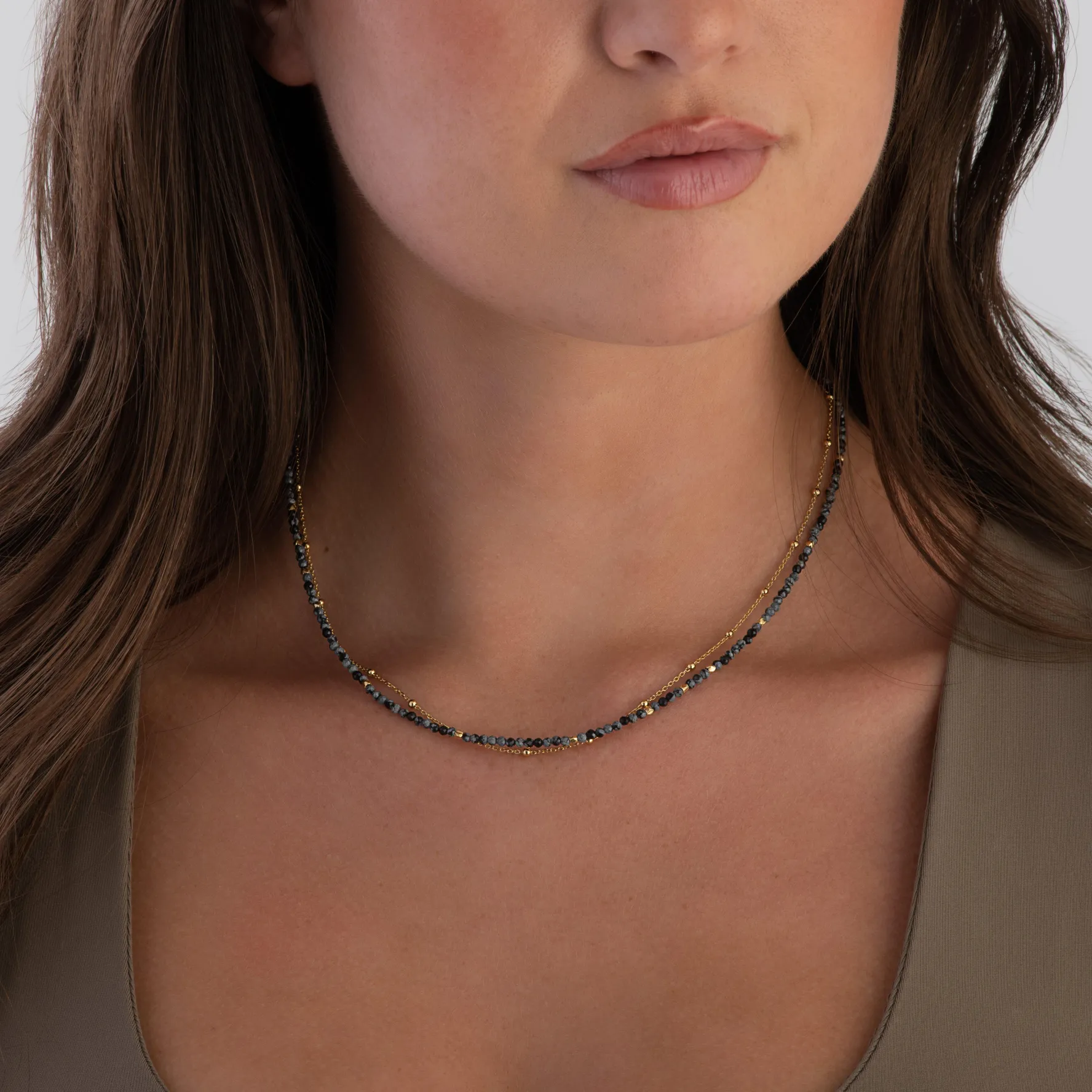 Astley Clarke Biography 18ct Yellow Gold Vermeil Snowflake Obsidian Necklace