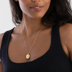 Astley Clarke Biography 18ct Yellow Gold Vermeil White Sapphire Locket