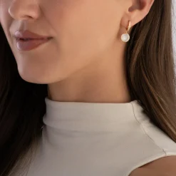 Astley Clarke Luna 18ct Yellow Gold Vermeil Moonstone Hoop Earrings