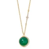 Astley Clarke Luna 18ct Yellow Gold Vermeil Green Chalcedony Pendant