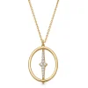 Astley Clarke Luna Light 18ct Yellow Gold Vermeil White Sapphire Spinning Orb Necklace