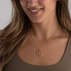Astley Clarke Luna Light 18ct Yellow Gold Vermeil White Sapphire Spinning Orb Necklace