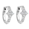 Astley Clarke Luna Silver White Sapphire Huggie Earrings
