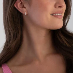 Astley Clarke Luna Silver White Sapphire Huggie Earrings