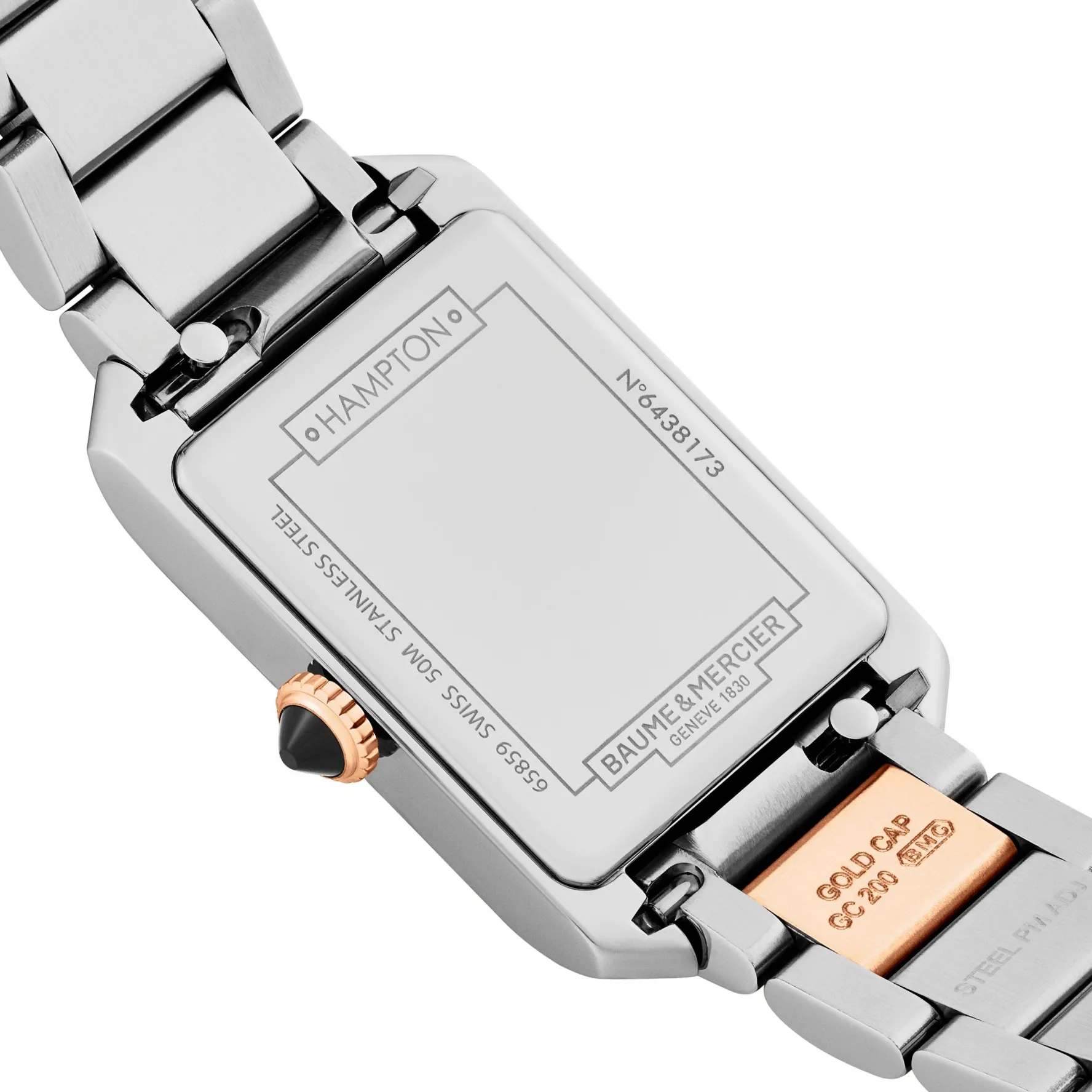 Baume & Mercier Hampton 35mm Stainless Steel and Rose Gold Plated Ladies Watch