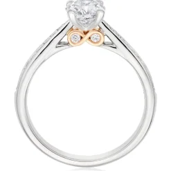 Beaverbrooks Beyond Brilliance 18ct White Gold and Rose Gold Diamond Solitaire Ring