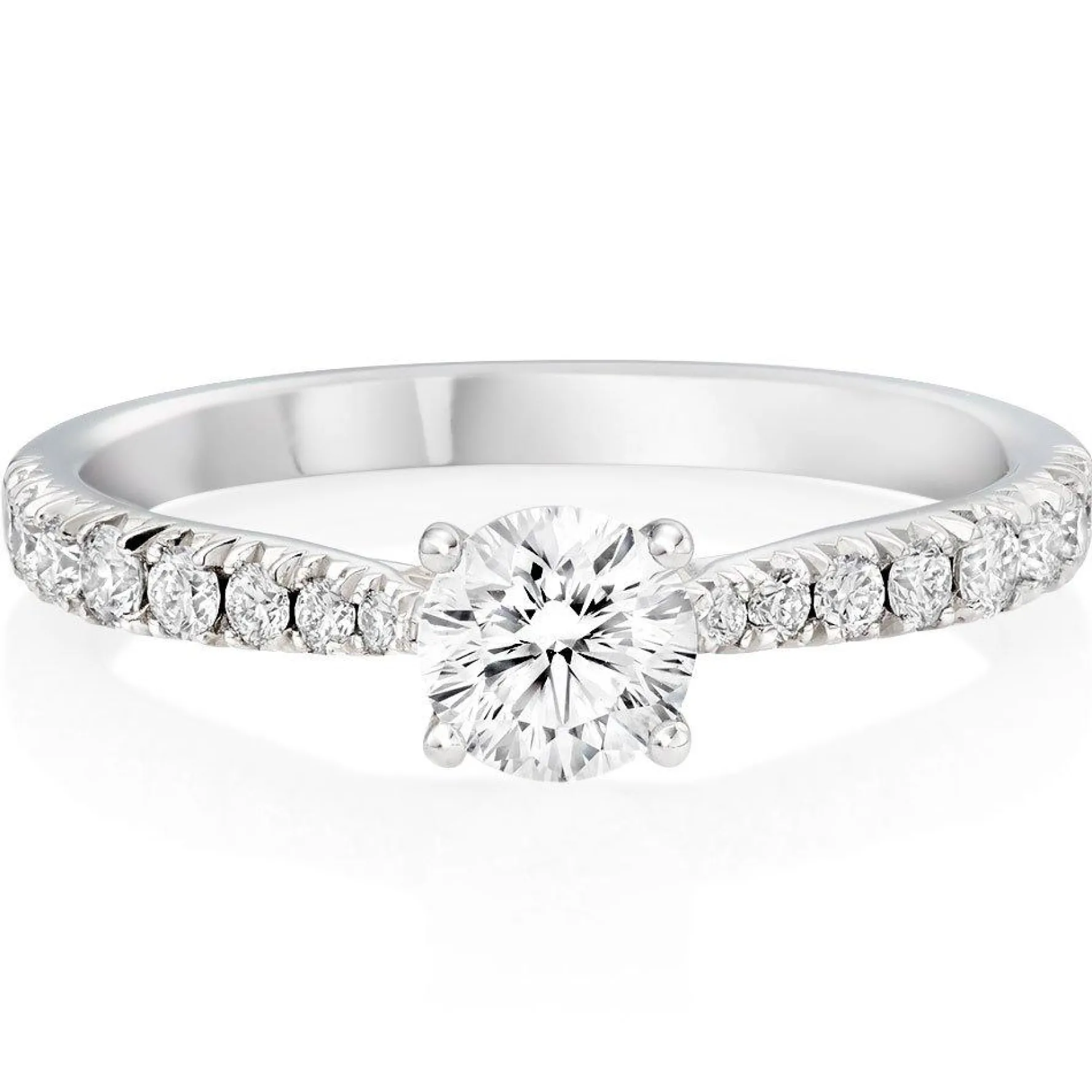 Beaverbrooks Beyond Brilliance 18ct White Gold and Rose Gold Diamond Solitaire Engagement Ring