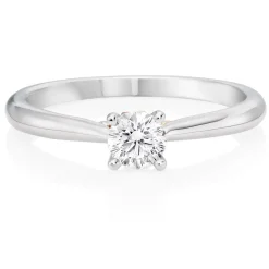 Beaverbrooks Beyond Brilliance 18ct White Gold and Rose Gold Diamond Solitaire Ring