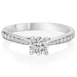 Beaverbrooks Beyond Brilliance 18ct White Gold and Rose Gold Diamond Solitaire Ring