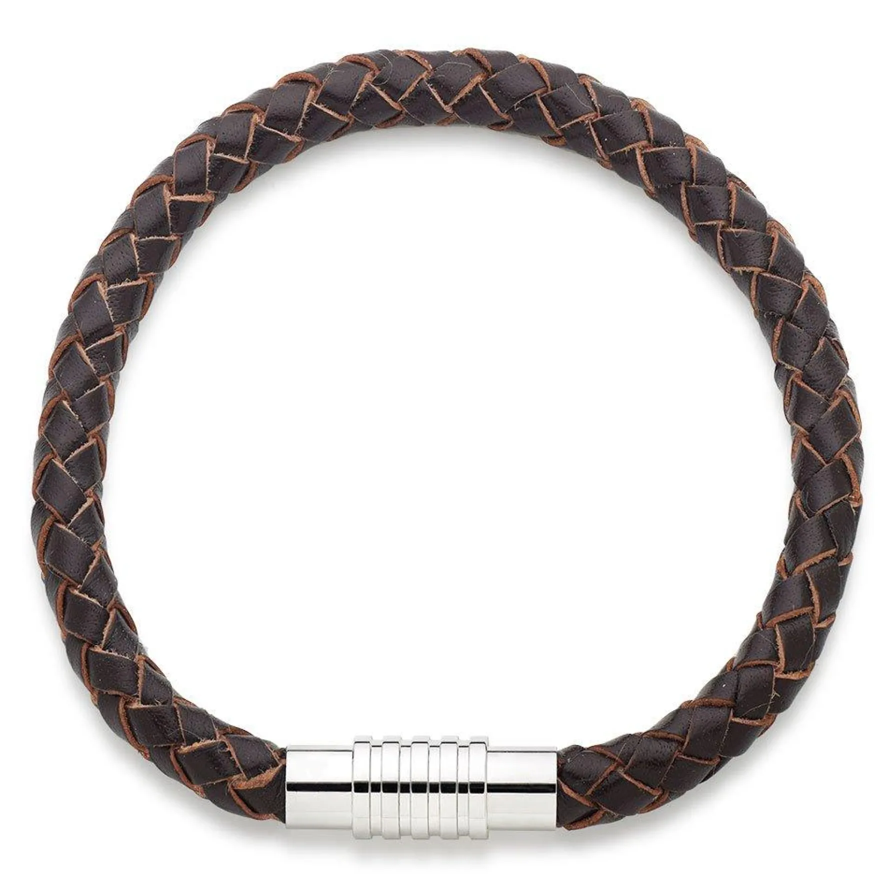 Beaverbrooks Brown Leather Men's Bracelet