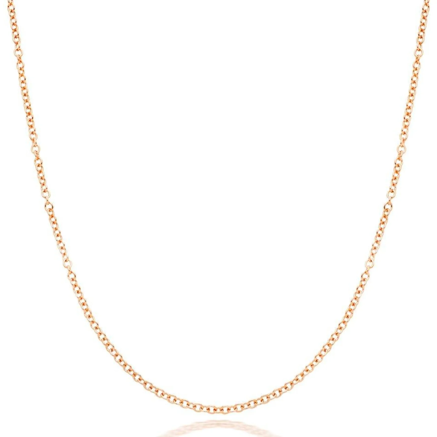 Beaverbrooks 9ct Rose Gold Trace Chain 45cm