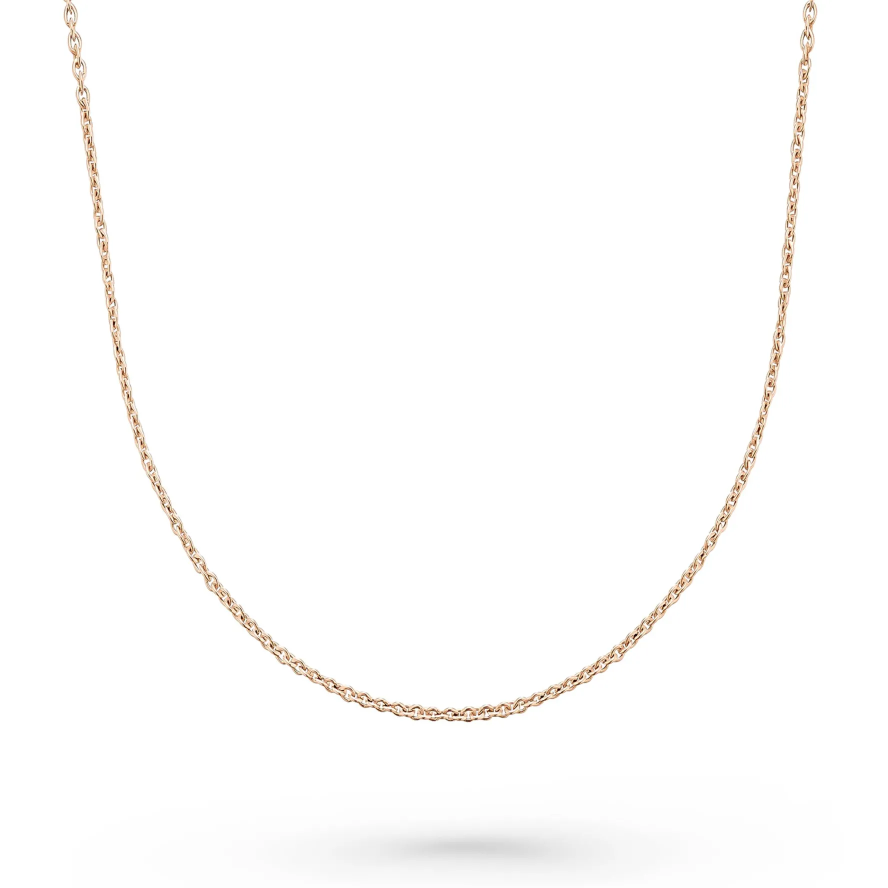 Beaverbrooks 18ct Rose Gold Plated Silver Trace Chain 45cm