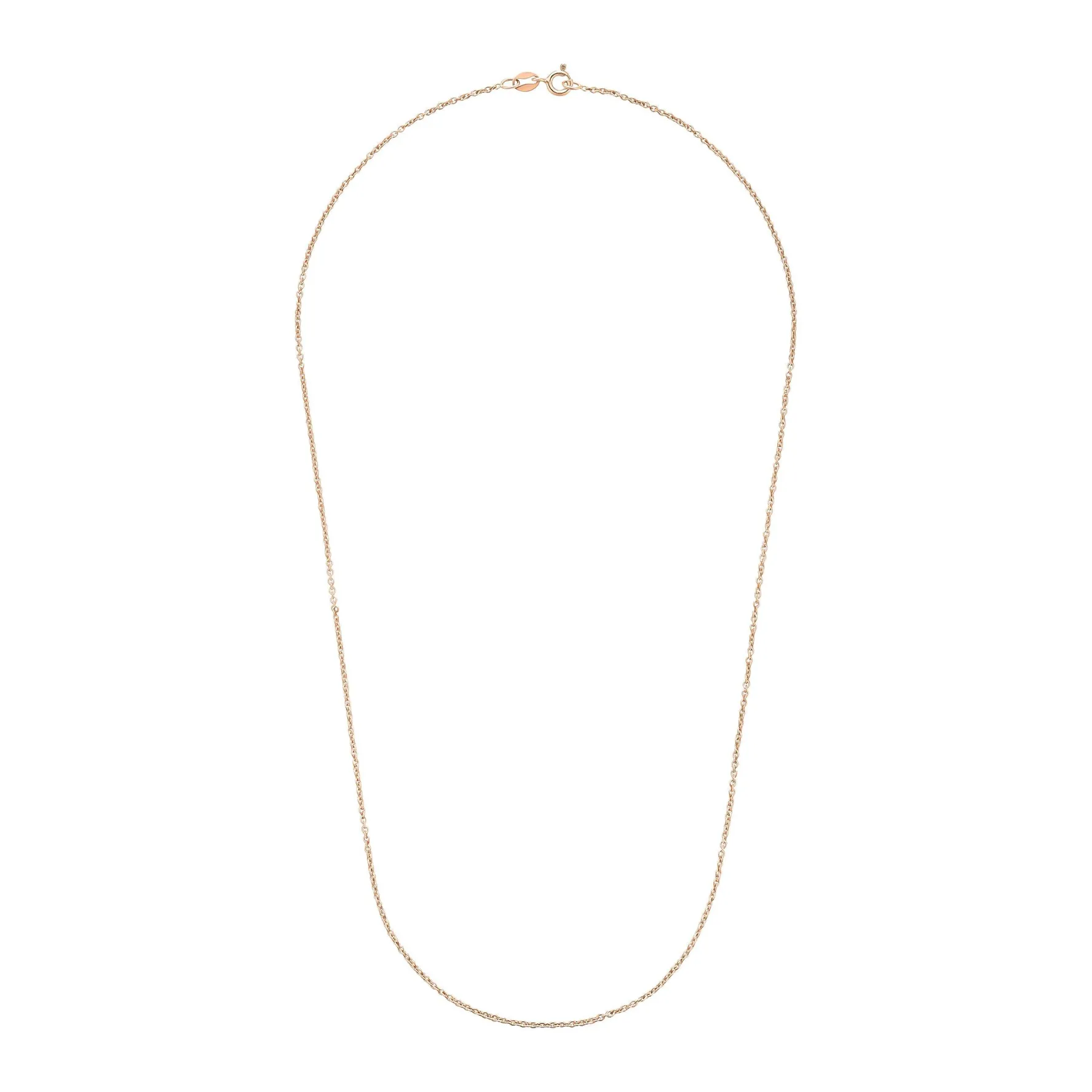 Beaverbrooks 18ct Rose Gold Plated Silver Trace Chain 45cm