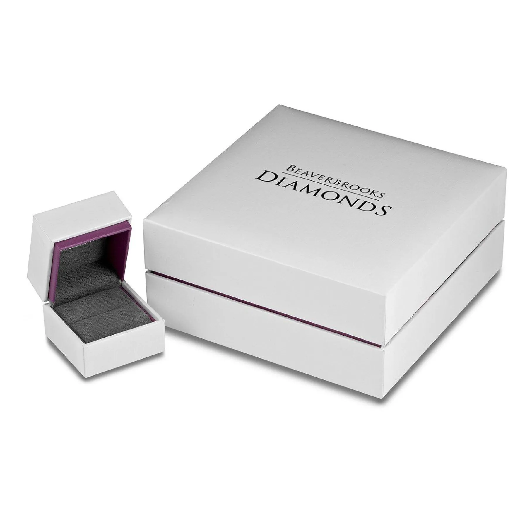 Beaverbrooks 18ct White and Rose Gold Diamond Oval Cut Ring