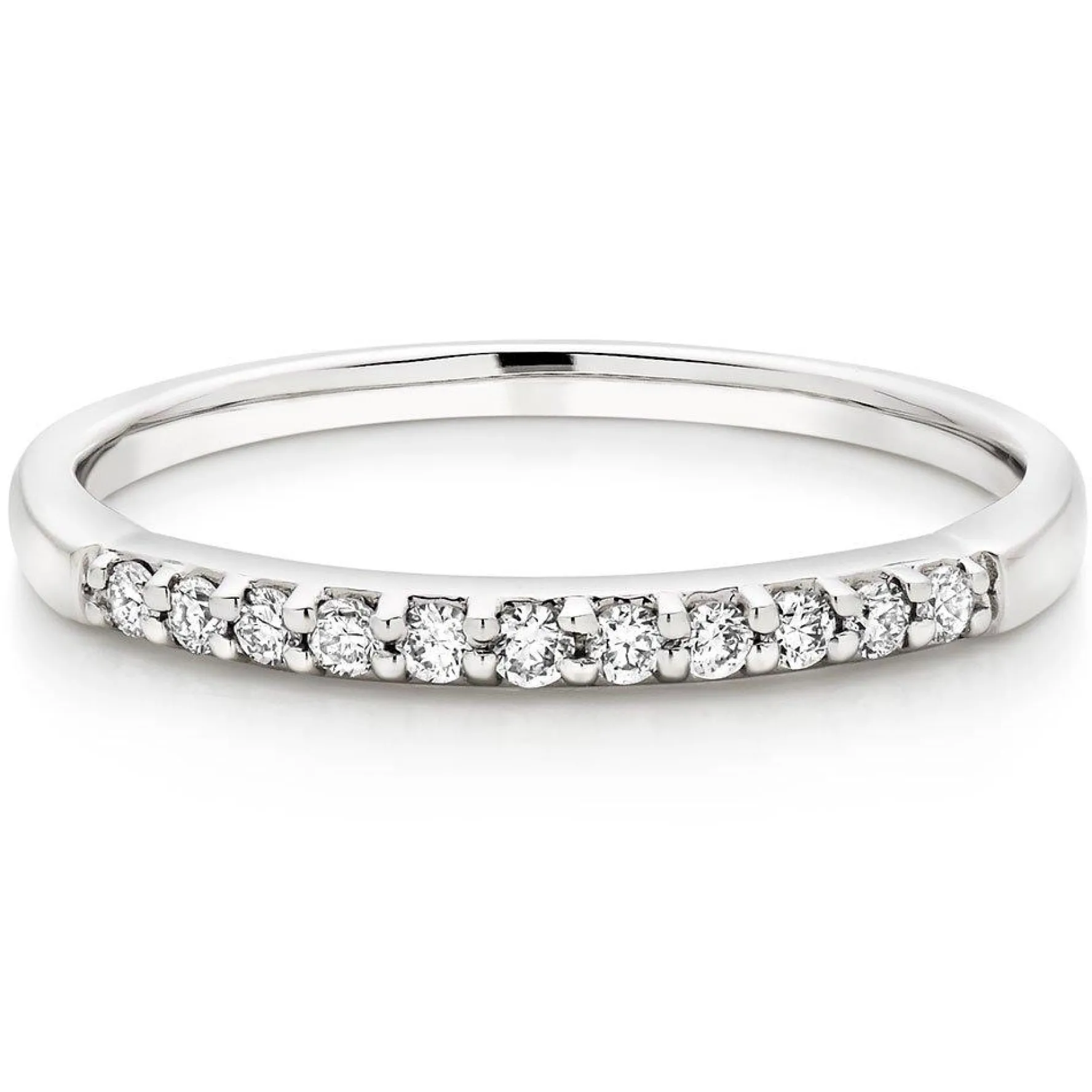 Beaverbrooks 18ct White Gold Diamond 1.5mm Wedding Ring