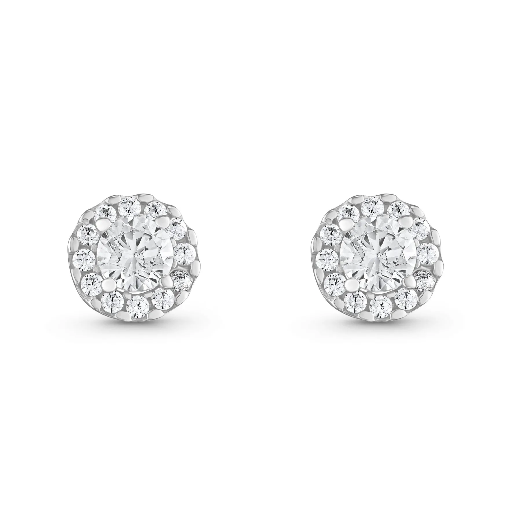 Beaverbrooks 9ct White Gold Cubic Zirconia Stud Earrings