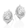 Beaverbrooks 9ct White Gold Cubic Zirconia Stud Earrings