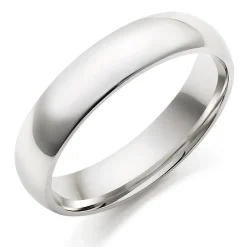 Beaverbrooks 9ct White Gold 5mm Men's Wedding Ring
