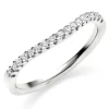 Beaverbrooks 18ct White Gold Diamond 2mm Shaped Wedding Ring