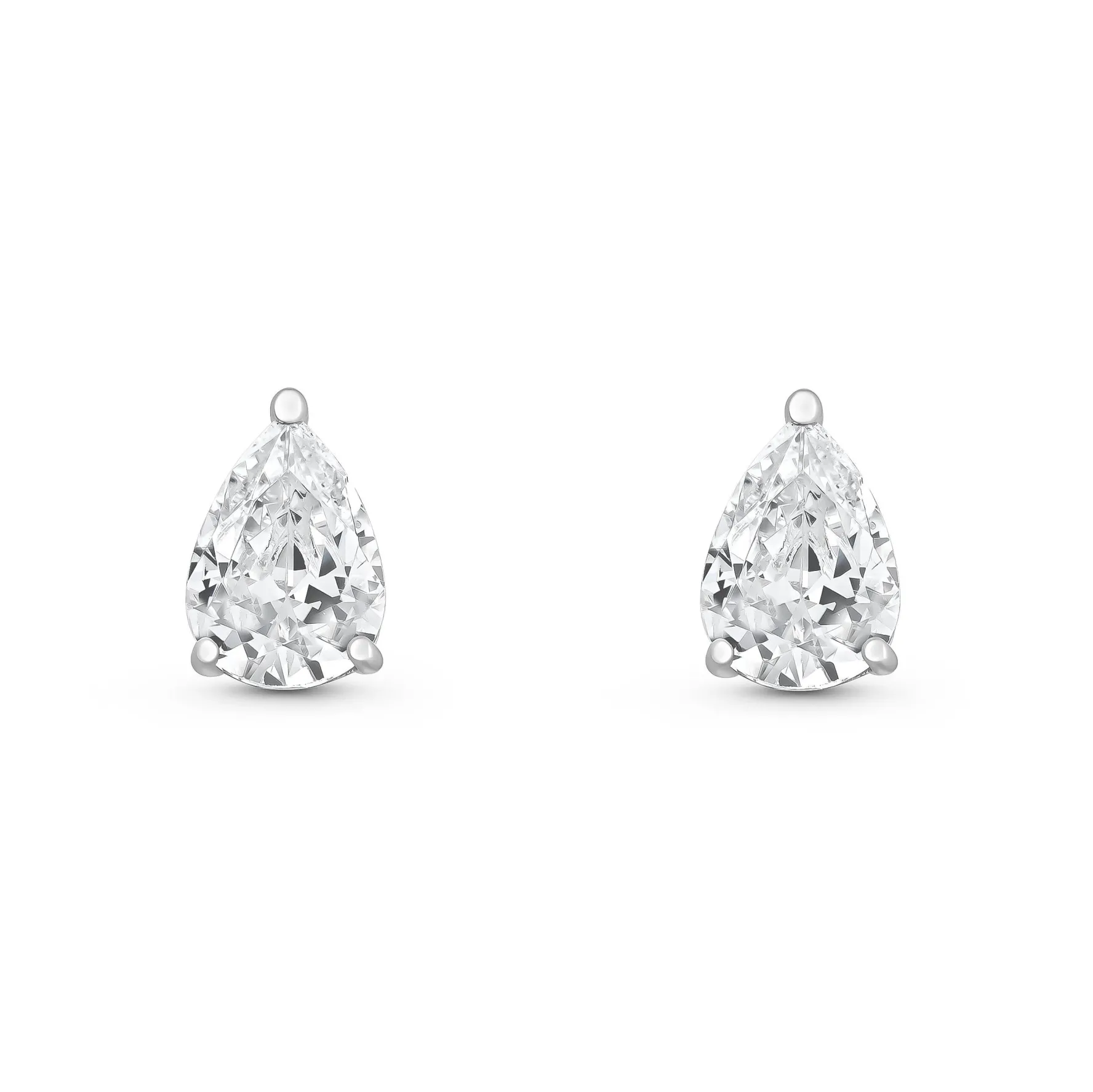 Beaverbrooks 9ct White Gold Cubic Zirconia Stud Earrings