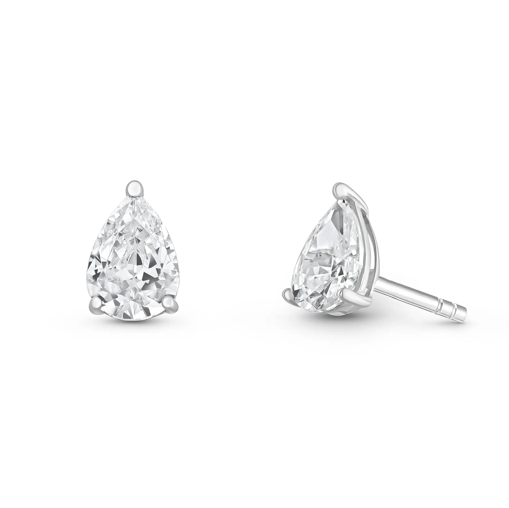 Beaverbrooks 9ct White Gold Cubic Zirconia Stud Earrings