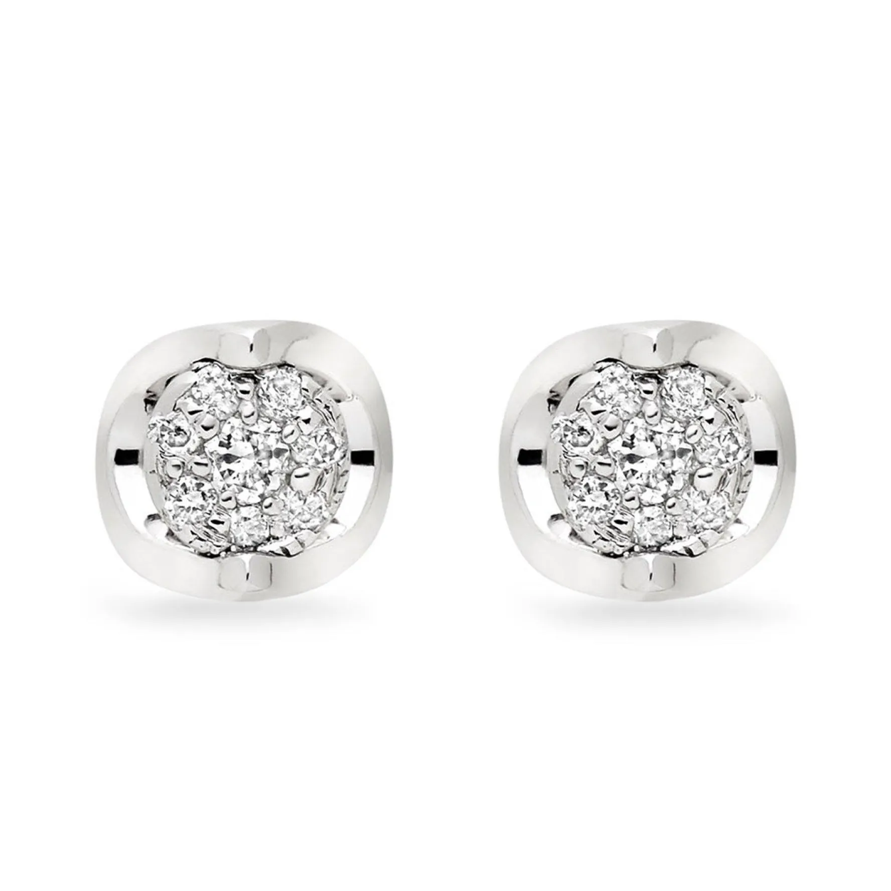 Beaverbrooks 9ct White Gold Diamond Stud Earrings
