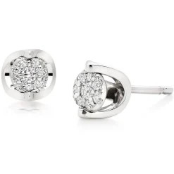 Beaverbrooks 9ct White Gold Diamond Stud Earrings