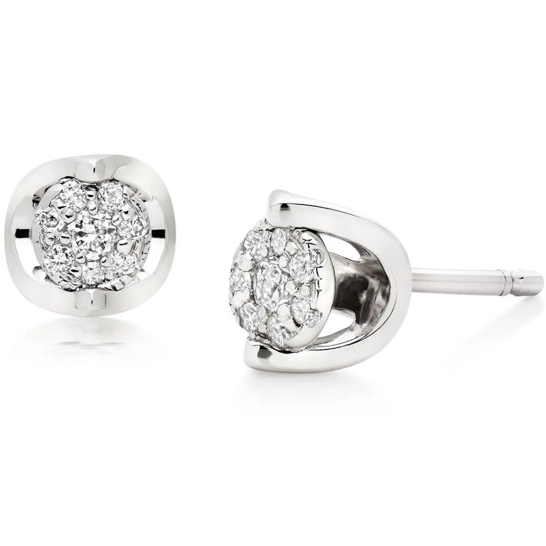 Beaverbrooks 9ct White Gold Diamond Stud Earrings