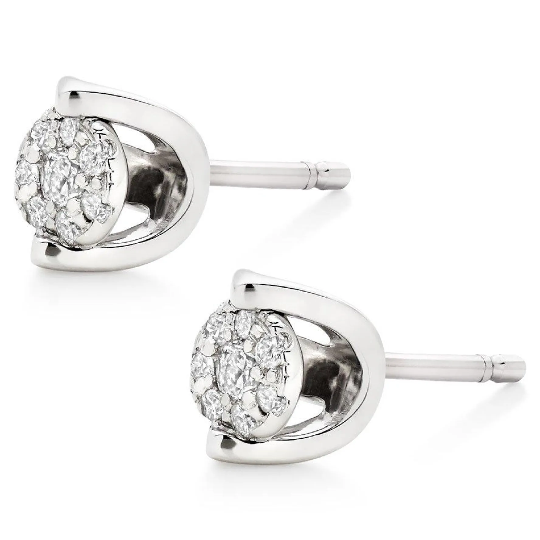 Beaverbrooks 9ct White Gold Diamond Stud Earrings