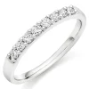 Beaverbrooks 9ct White Gold Diamond 2mm Half Eternity Ring
