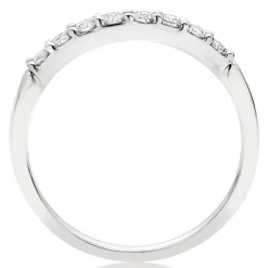 Beaverbrooks 9ct White Gold Diamond 2mm Half Eternity Ring