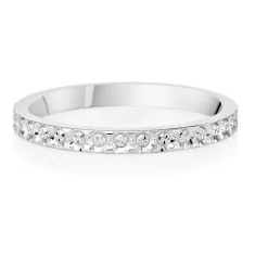 Beaverbrooks 9ct White Gold 2mm Sparkle Cut Wedding Ring