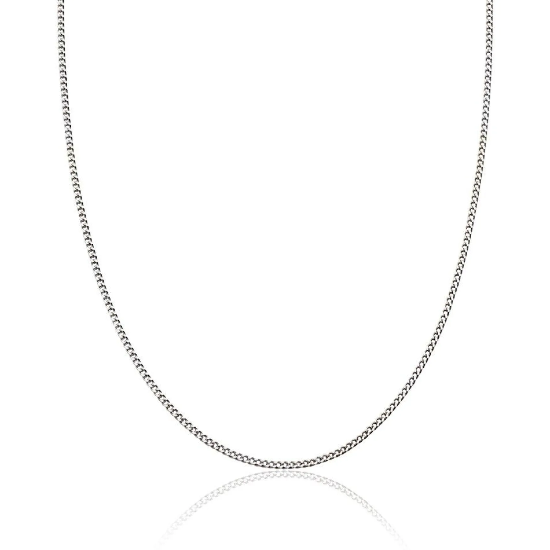 Beaverbrooks 18ct White Gold Curb Chain 45cm