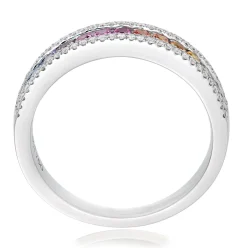 Beaverbrooks 18ct White Gold Sapphire Diamond Ring