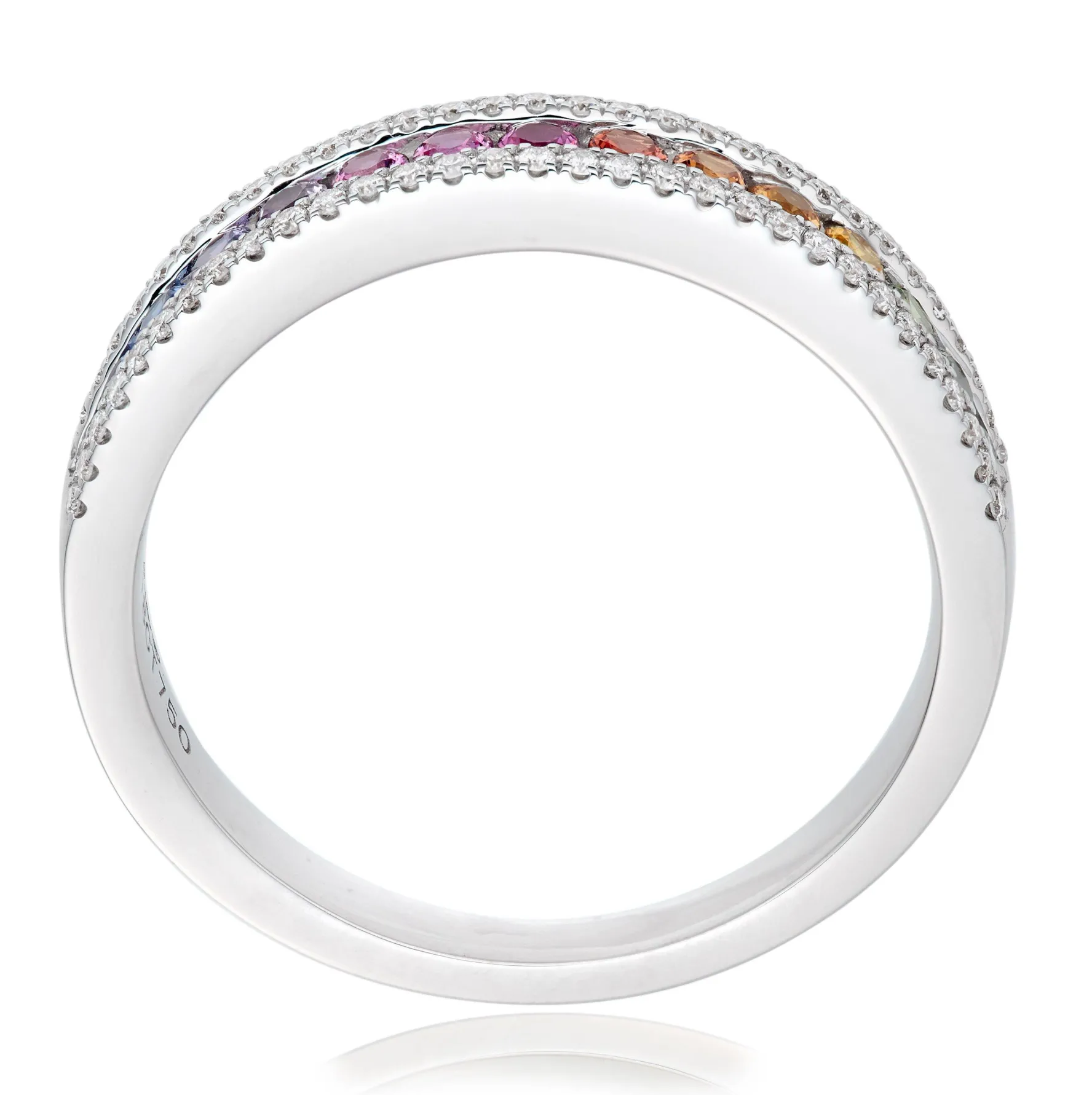 Beaverbrooks 18ct White Gold Sapphire Diamond Ring