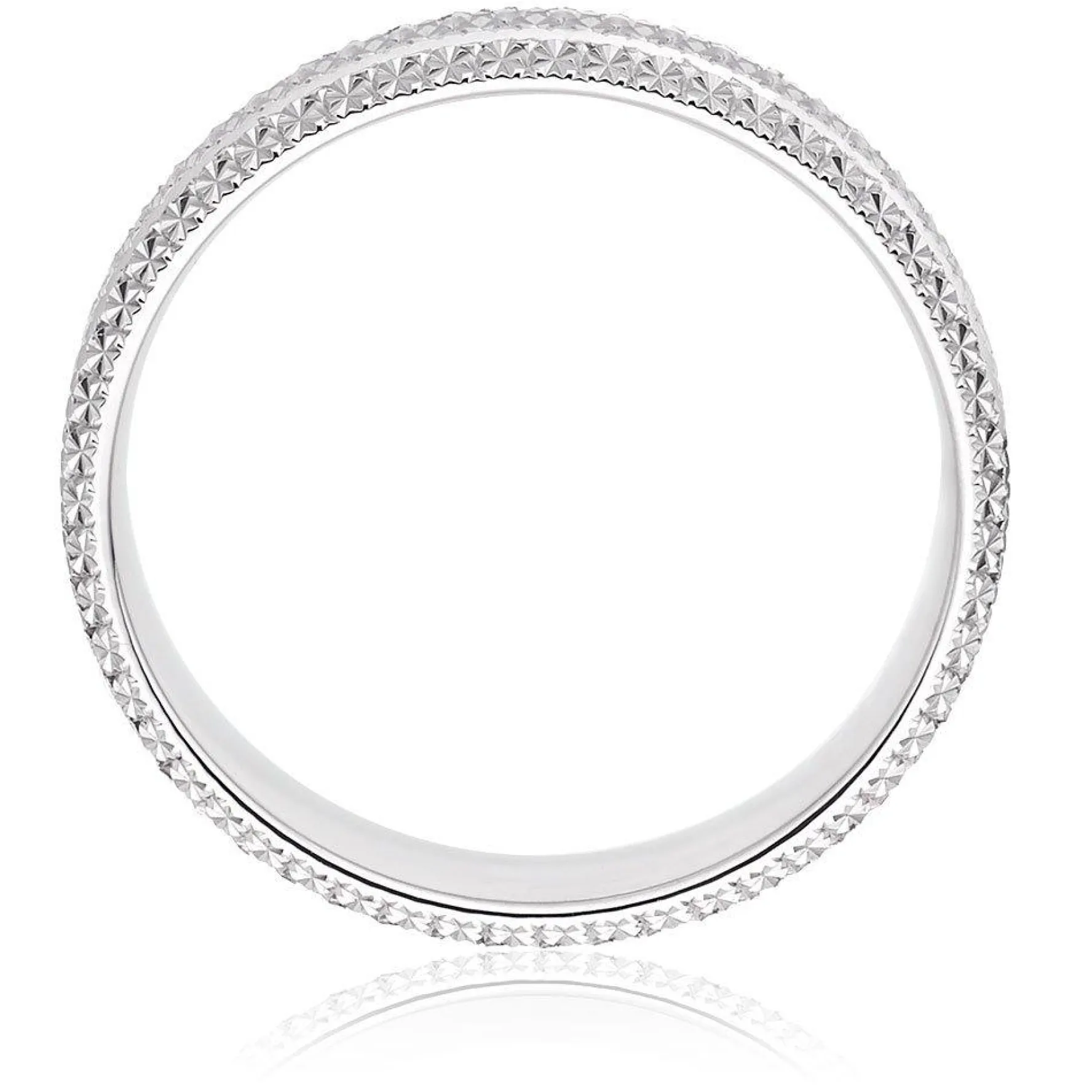 Beaverbrooks 9ct White Gold 4mm Sparkle Cut Wedding Ring