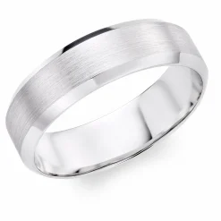Beaverbrooks 9ct White Gold 6mm Men's Wedding Ring