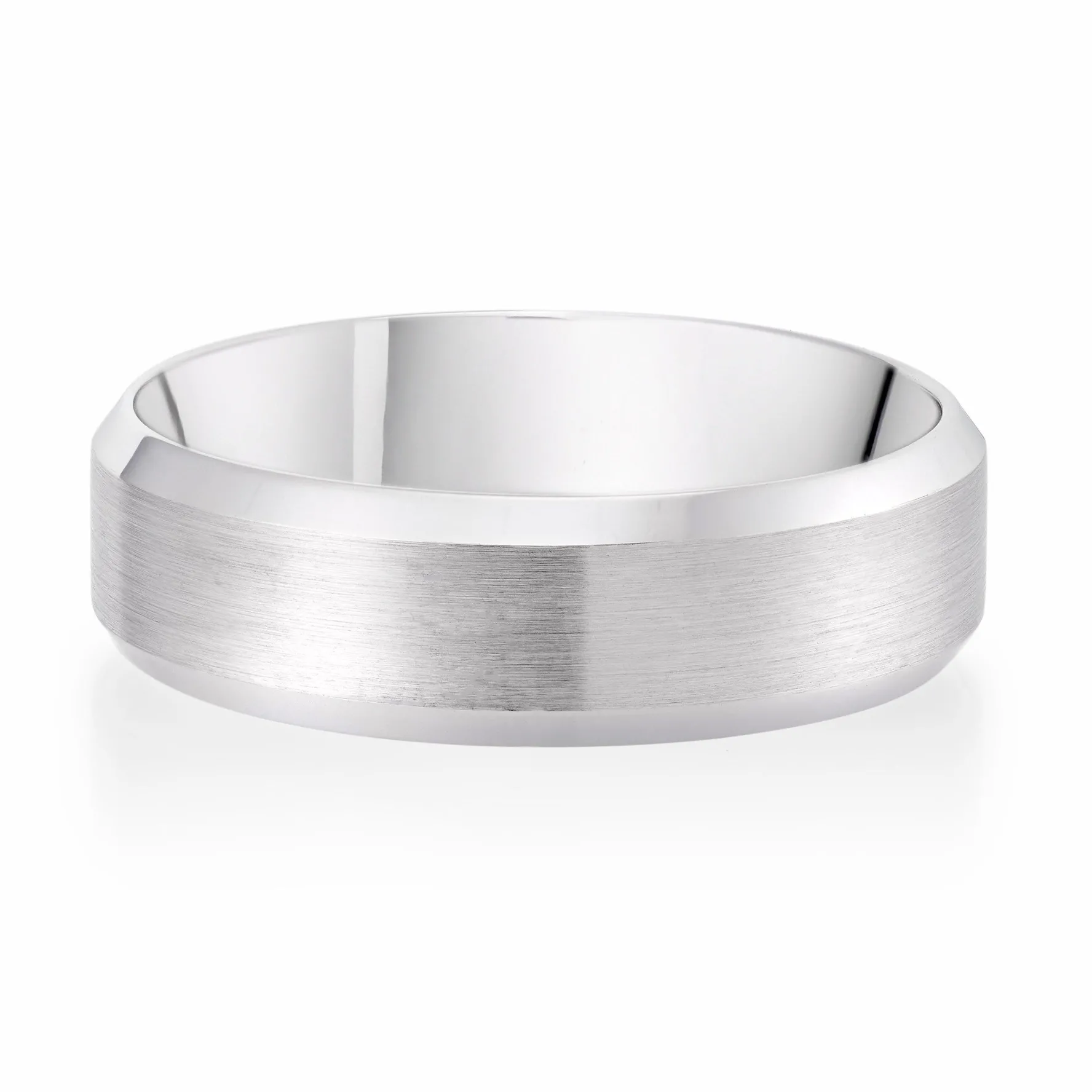 Beaverbrooks 9ct White Gold 6mm Men's Wedding Ring