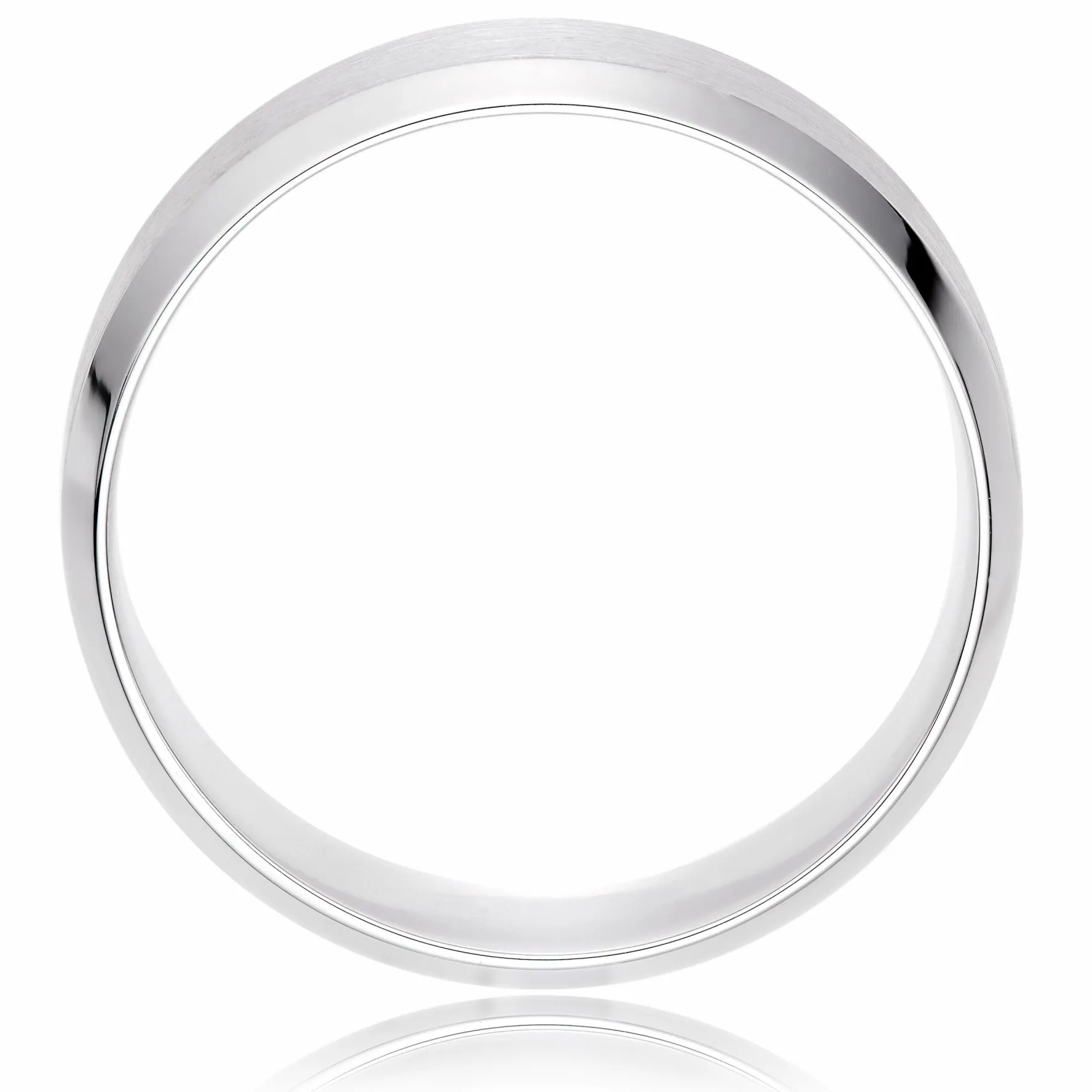 Beaverbrooks 9ct White Gold 6mm Men's Wedding Ring