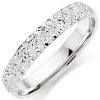 Beaverbrooks 18ct White Gold 3.5mm Sparkle Cut Ladies Wedding Ring