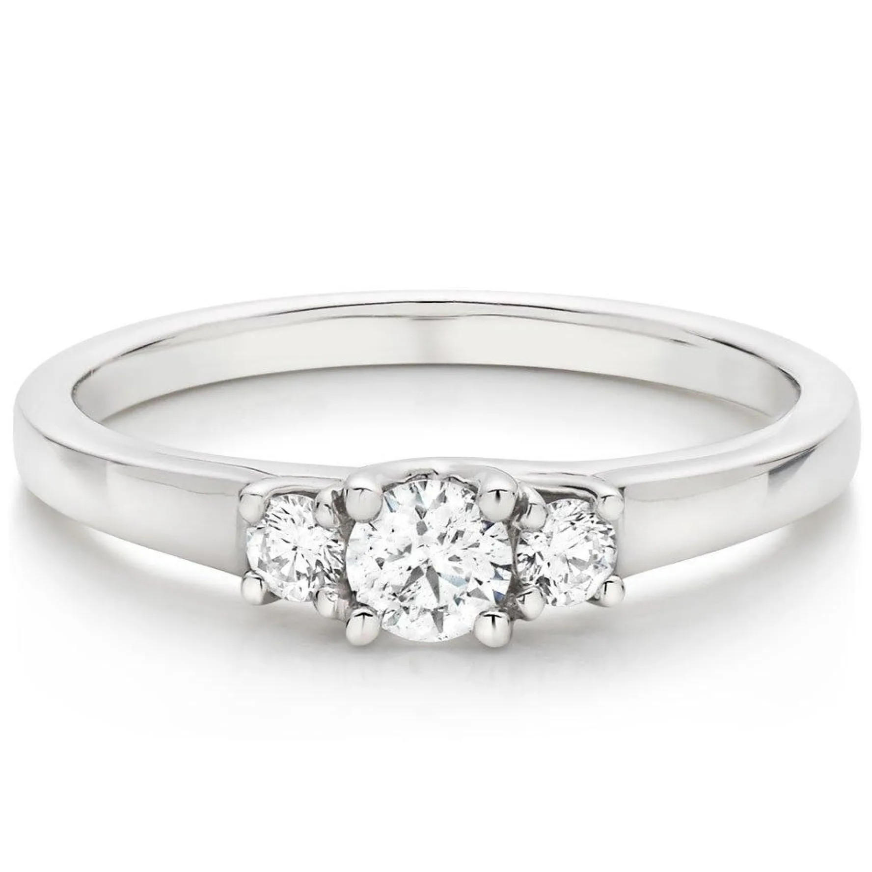 Beaverbrooks 18ct White Gold Diamond Three Stone Ring