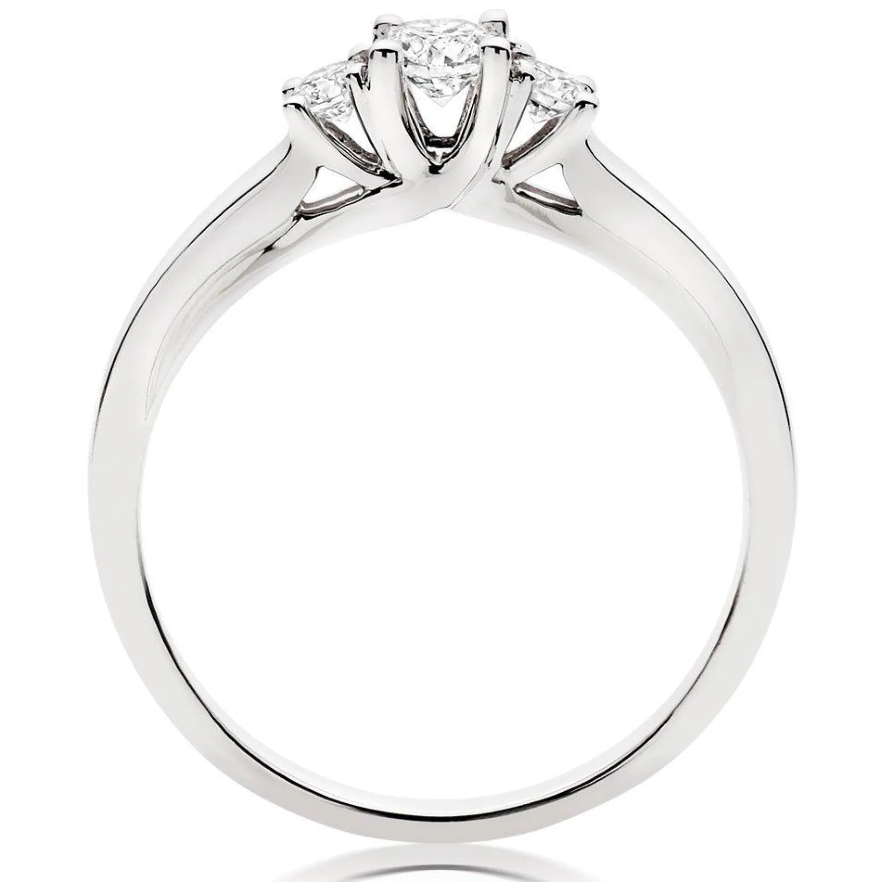 Beaverbrooks 18ct White Gold Diamond Three Stone Ring