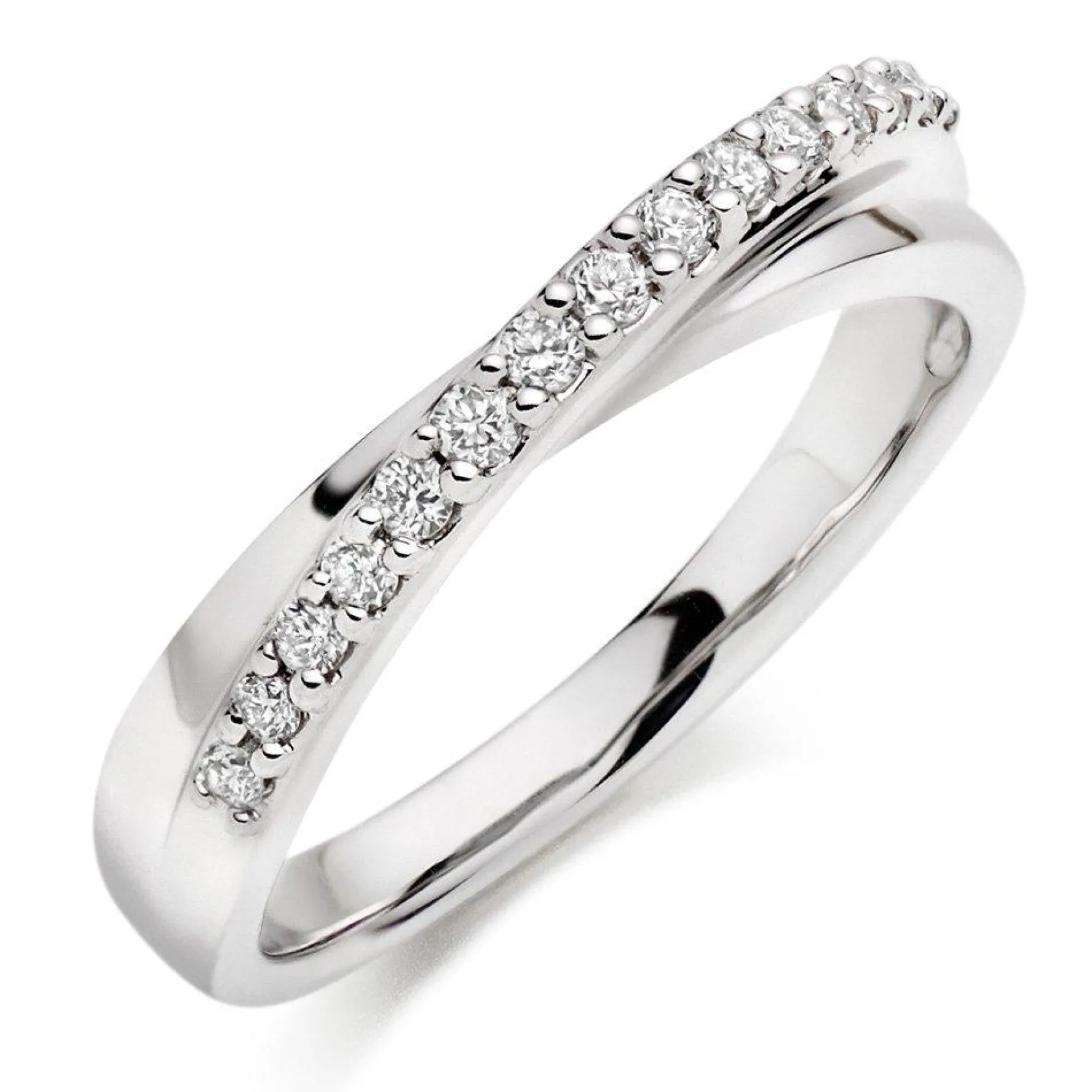 Beaverbrooks 18ct White Gold Diamond 4mm Eternity Ring