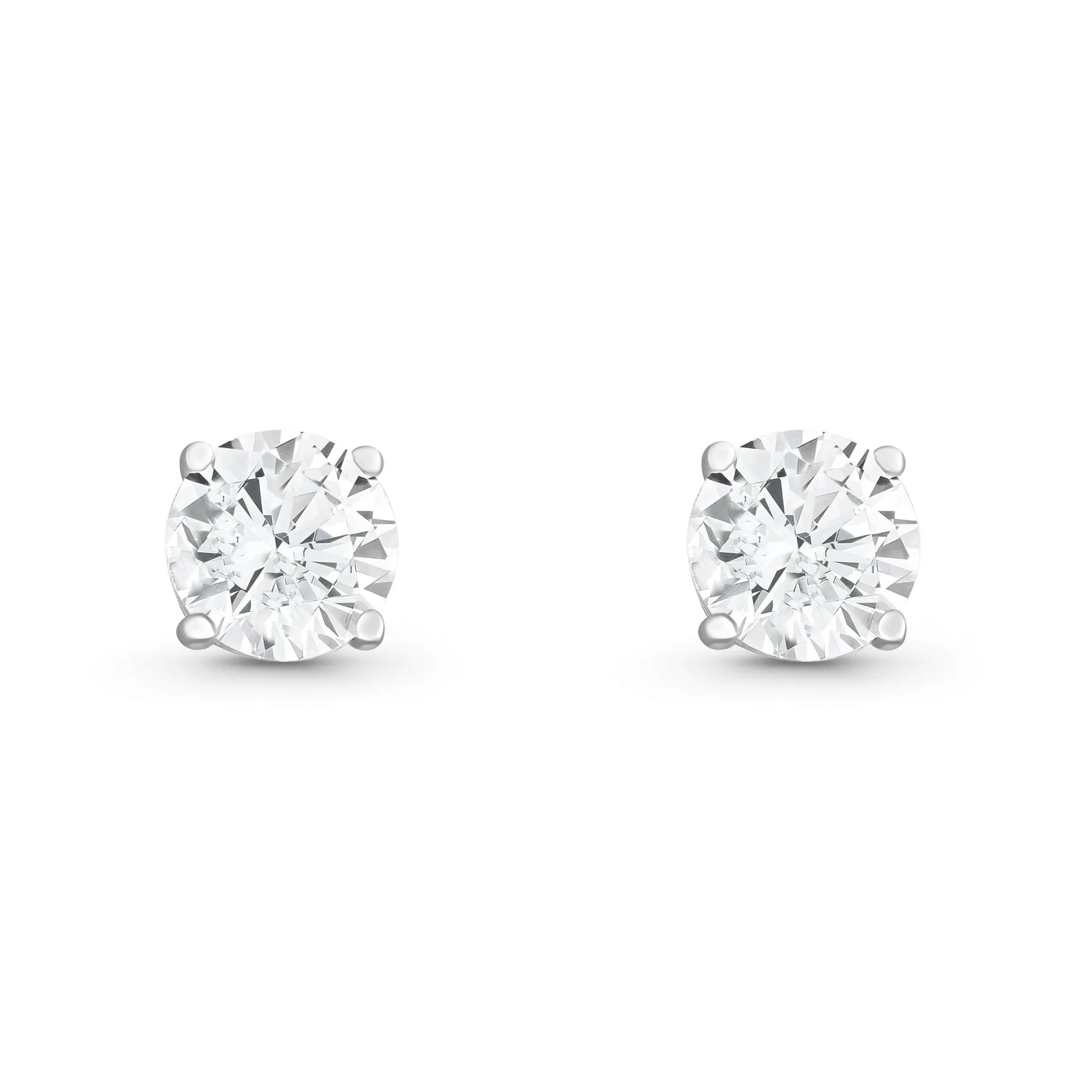 Beaverbrooks 9ct White Gold Cubic Zirconia Stud Earrings