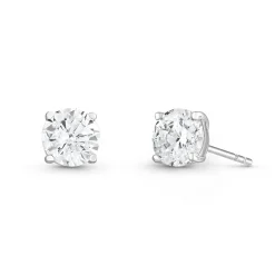 Beaverbrooks 9ct White Gold Cubic Zirconia Stud Earrings