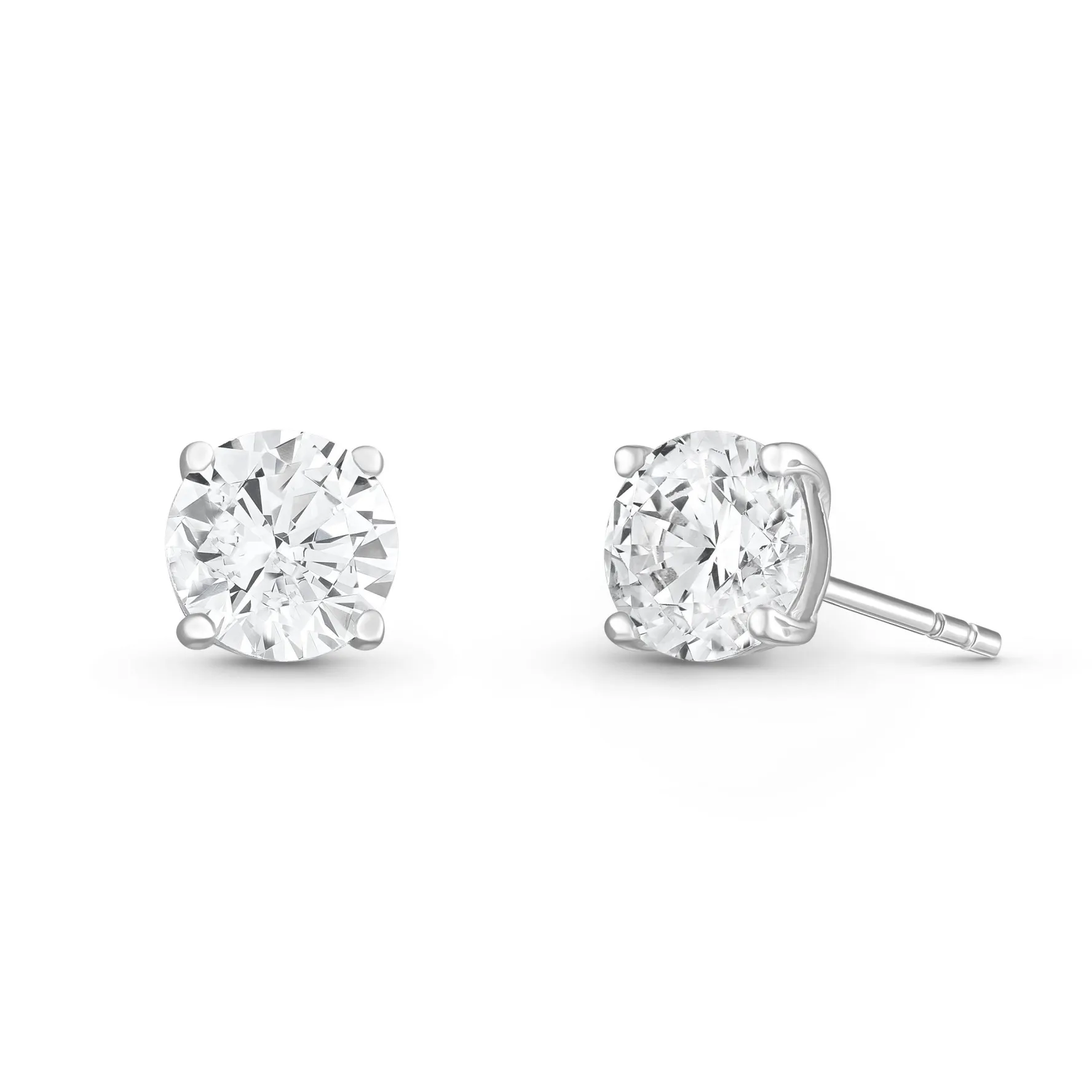 Beaverbrooks 9ct White Gold Cubic Zirconia Stud Earrings