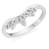 Beaverbrooks 9ct White Gold Diamond Shaped Wedding Ring