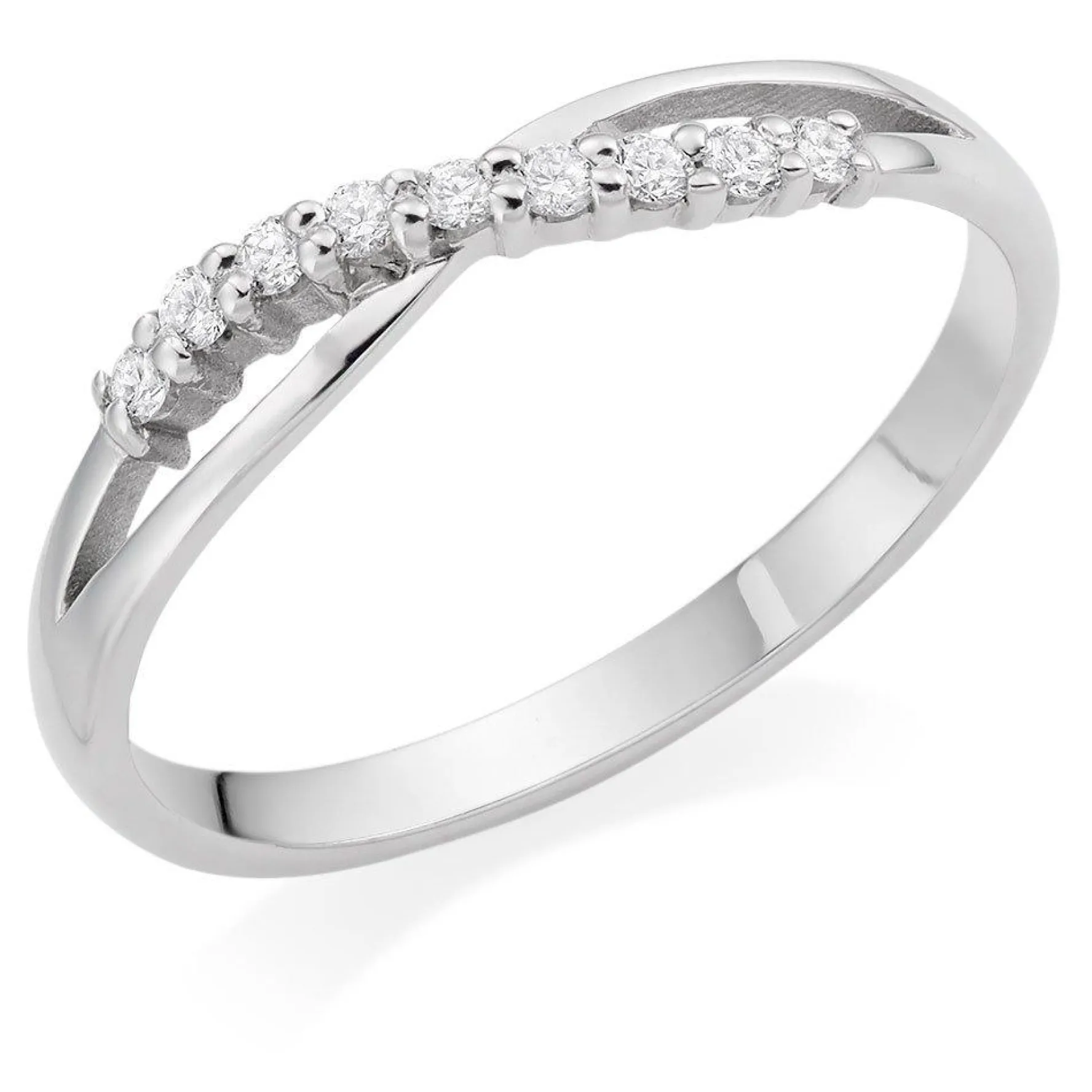 Beaverbrooks 9ct White Gold Diamond 3mm Wedding Ring